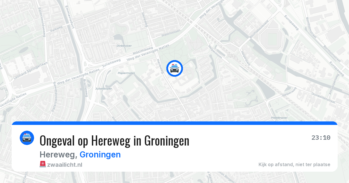 Ongeval op Hereweg in Groningen — 26 jun 2026