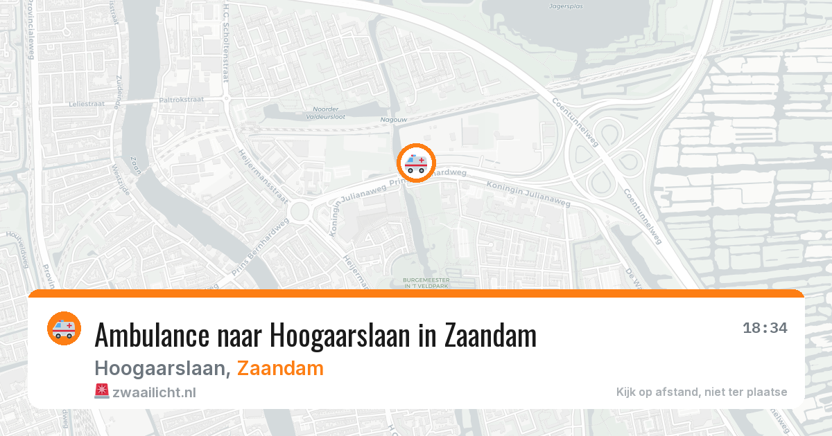 Ambulance naar Hoogaarslaan in Zaandam — 25 apr 2026