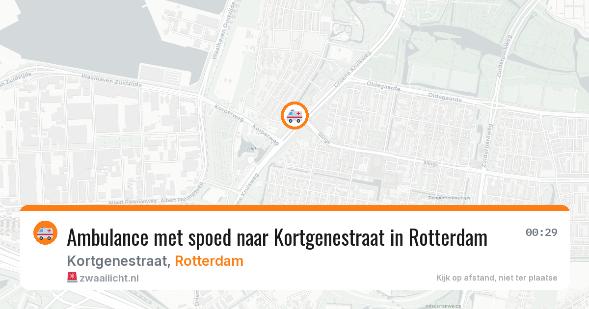 Ambulance met spoed naar Kortgenestraat in Rotterdam — 5 jul 2026