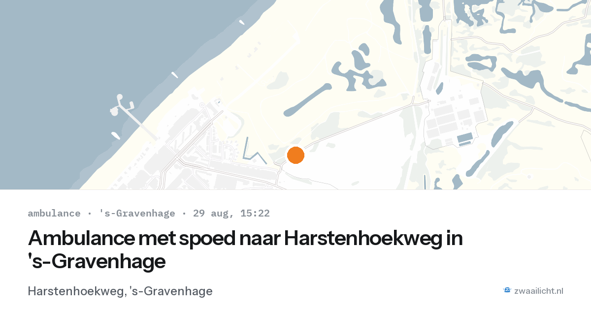 Ambulance met spoed naar Harstenhoekweg in 's-Gravenhage — 29 aug 2026
