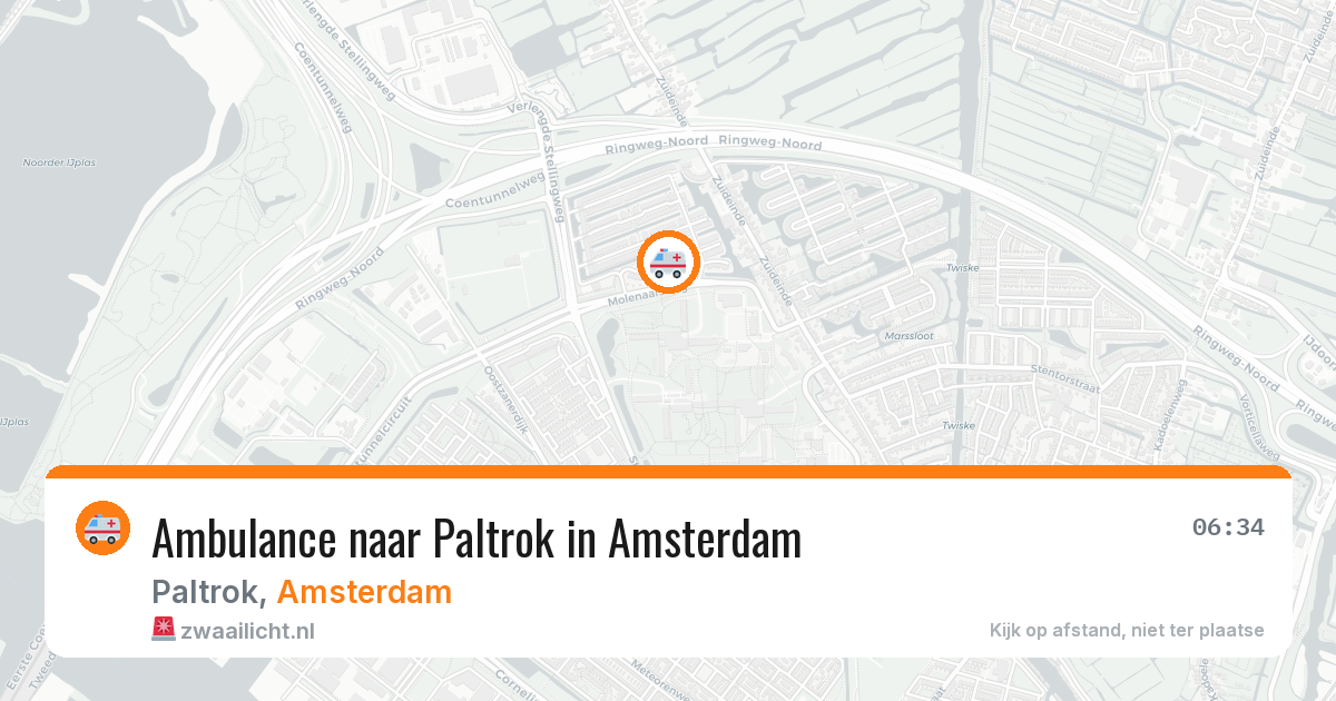 Ambulance naar Paltrok in Amsterdam — 26 jun 2026