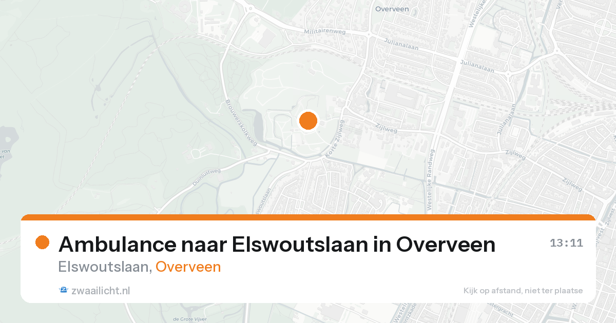 Ambulance naar Elswoutslaan in Overveen — 26 mei 2026