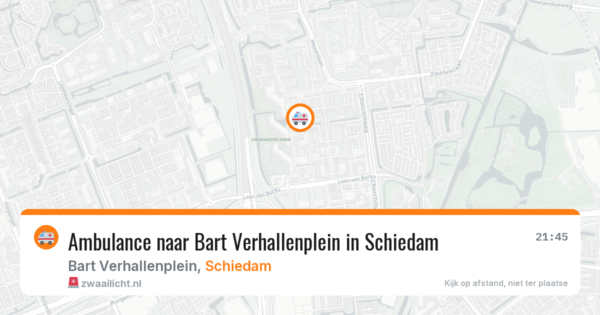 Ambulance naar Bart Verhallenplein in Schiedam — 4 apr 2026