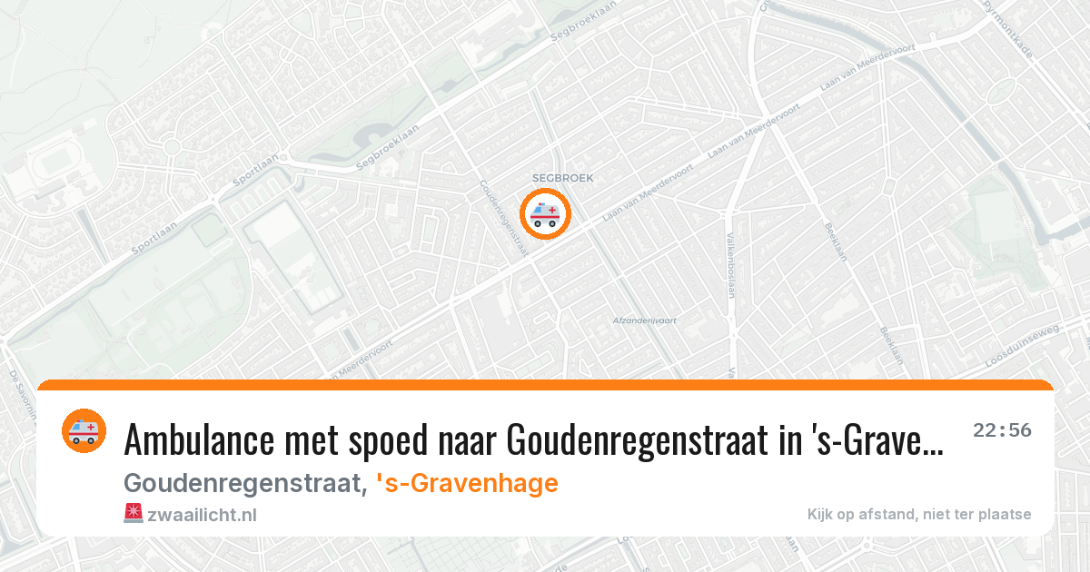 Ambulance met spoed naar Goudenregenstraat in 's-Gravenhage — 10 apr 2026