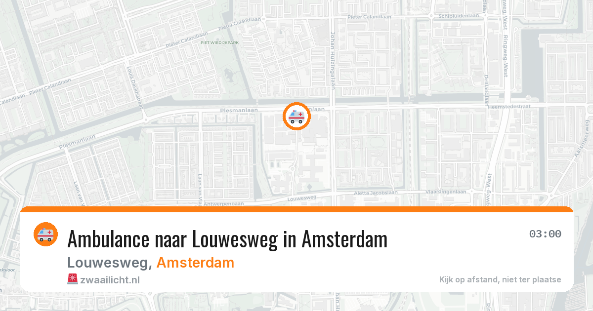 Ambulance naar Louwesweg in Amsterdam — 29 jan 2026