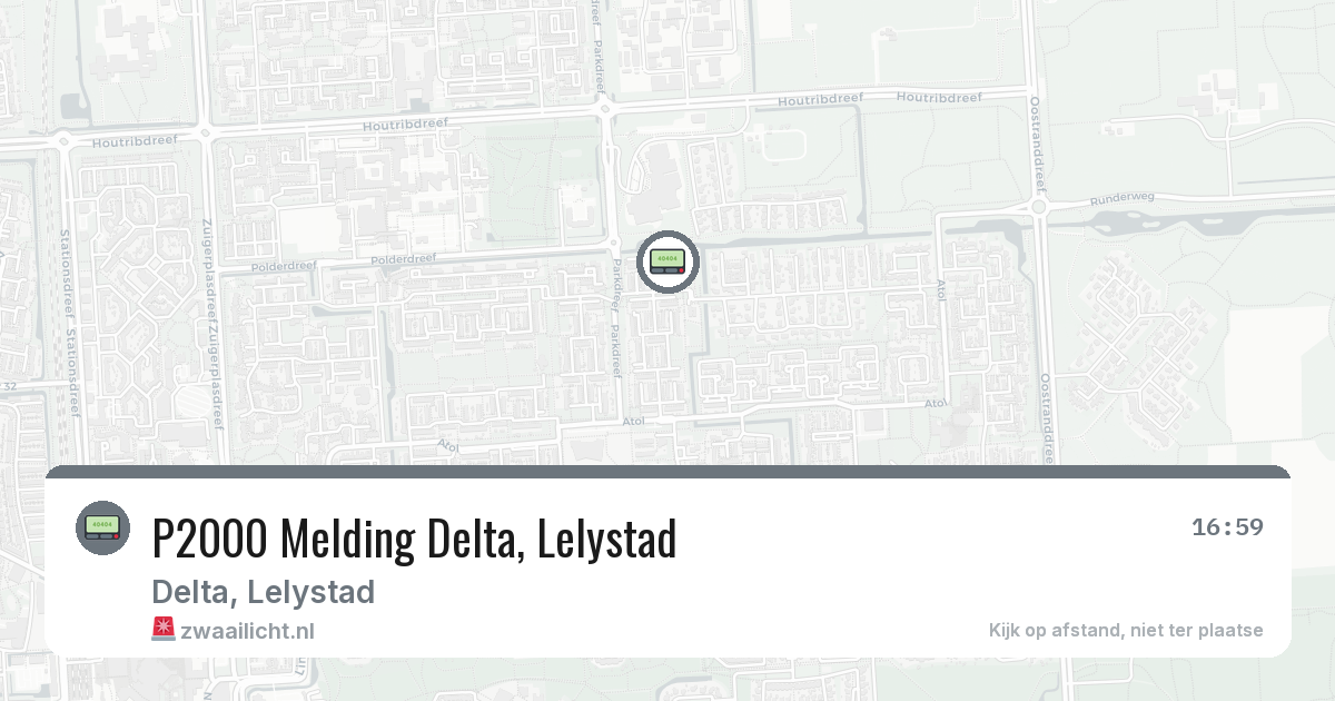 P2000 Melding Delta, Lelystad — 20 feb 2026