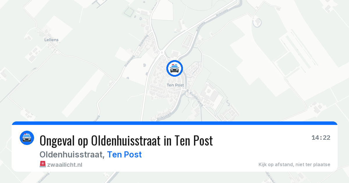 Ongeval op Oldenhuisstraat in Ten Post — 23 jan 2026
