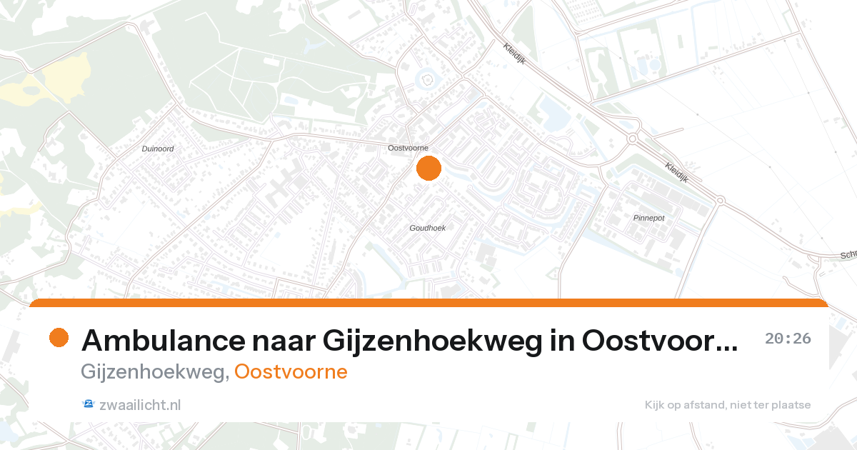 Ambulance naar Gijzenhoekweg in Oostvoorne — 27 aug 2026