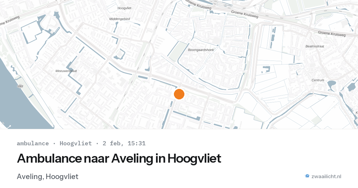 Ambulance naar Aveling in Hoogvliet — 2 feb 2026