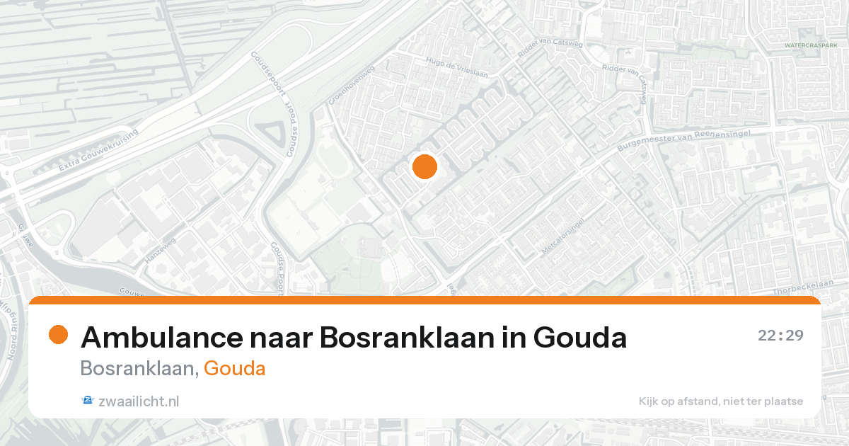 Ambulance naar Bosranklaan in Gouda — 22 aug 2026
