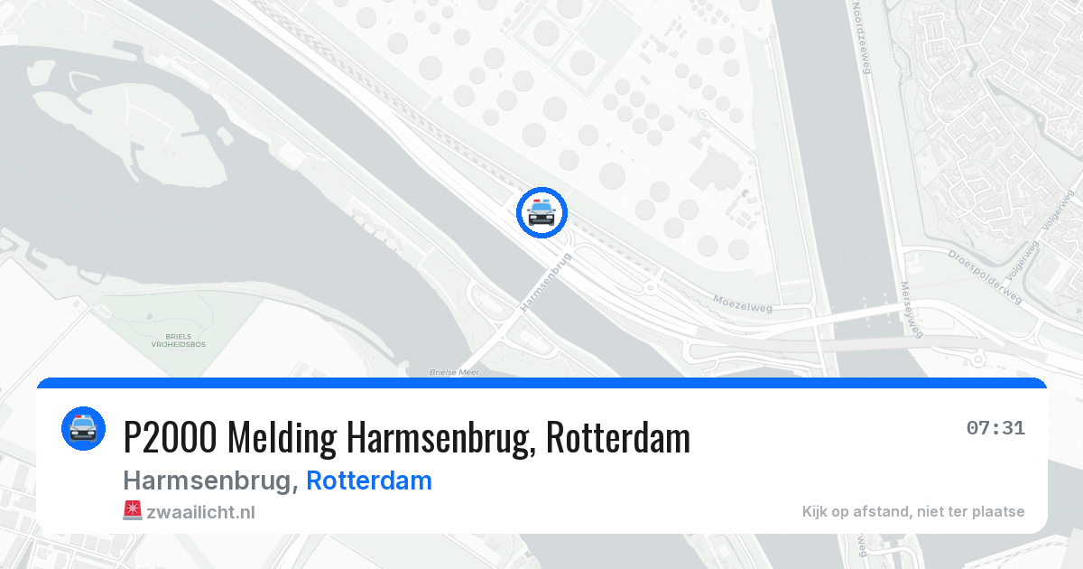P2000 Melding Harmsenbrug, Rotterdam — 20 mrt 2026