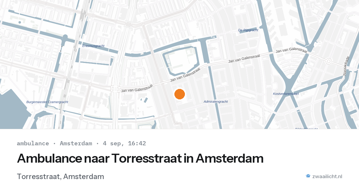 Ambulance naar Torresstraat in Amsterdam — 4 sep 2026