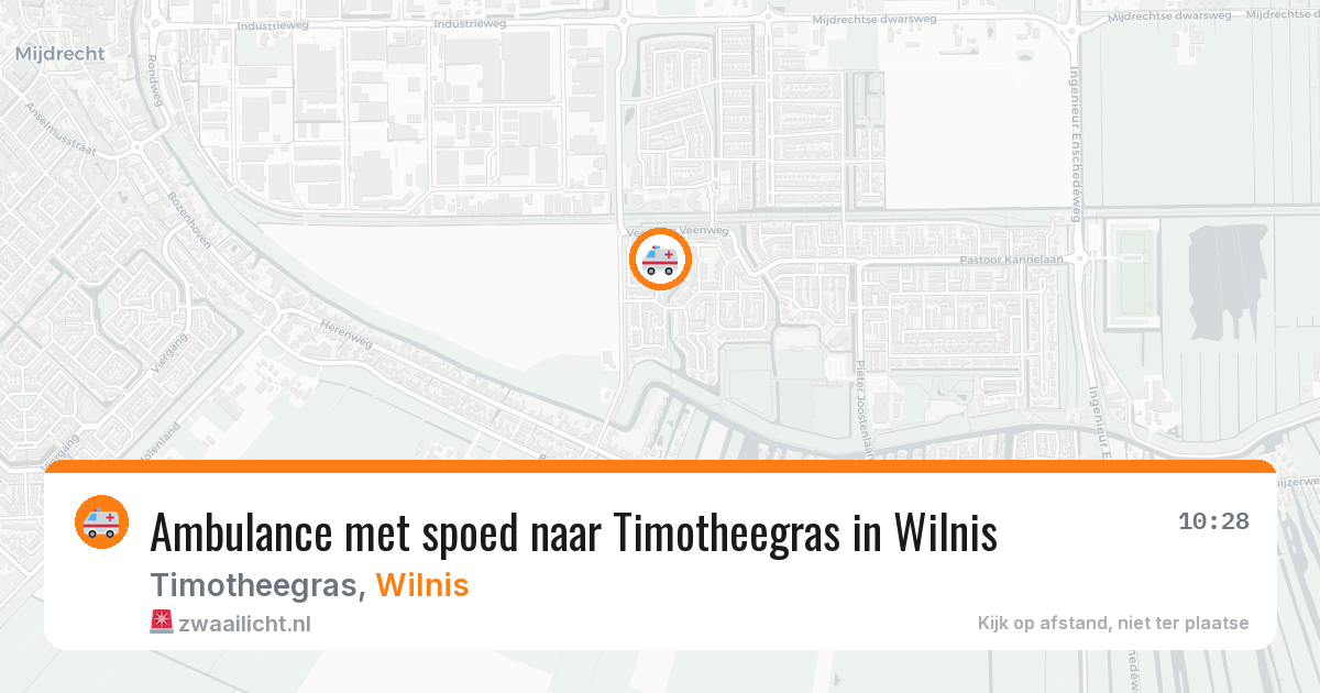 Ambulance met spoed naar Timotheegras in Wilnis — 28 mrt 2026