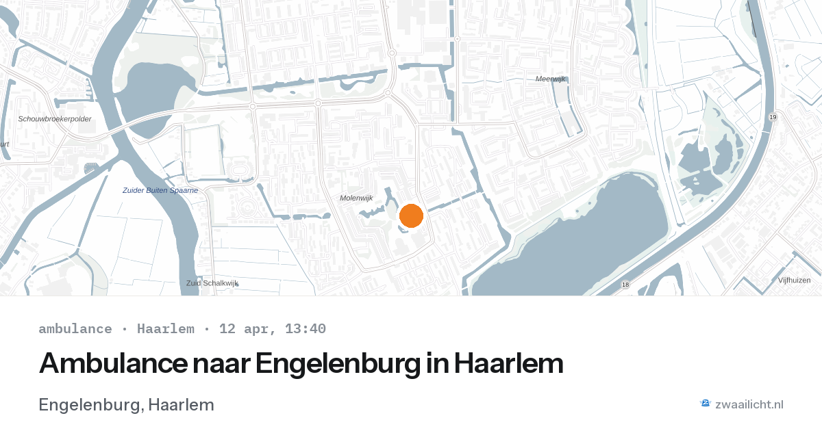 Ambulance naar Engelenburg in Haarlem — 12 apr 2026