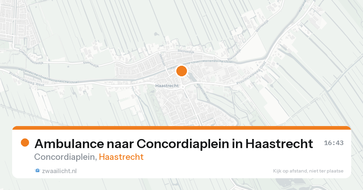 Ambulance naar Concordiaplein in Haastrecht — 31 jan 2026