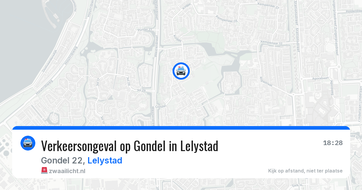 Verkeersongeval op Gondel in Lelystad — 23 mei 2026