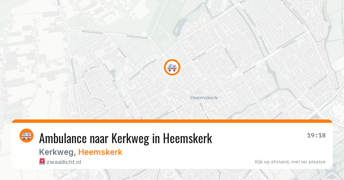 Ambulance naar Kerkweg in Heemskerk — 19 mrt 2026