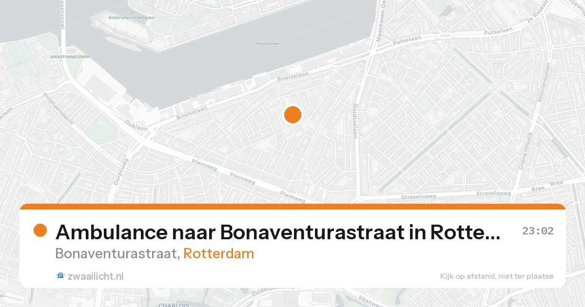 Ambulance naar Bonaventurastraat in Rotterdam — 16 aug 2026