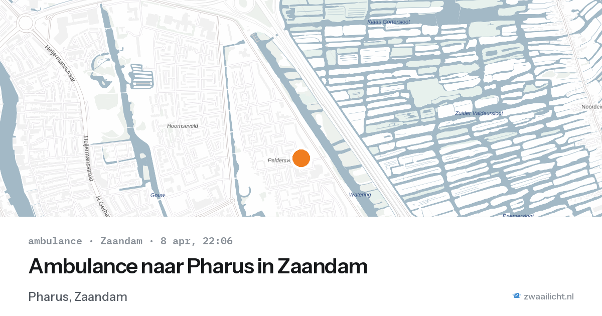 Ambulance naar Pharus in Zaandam — 8 apr 2026