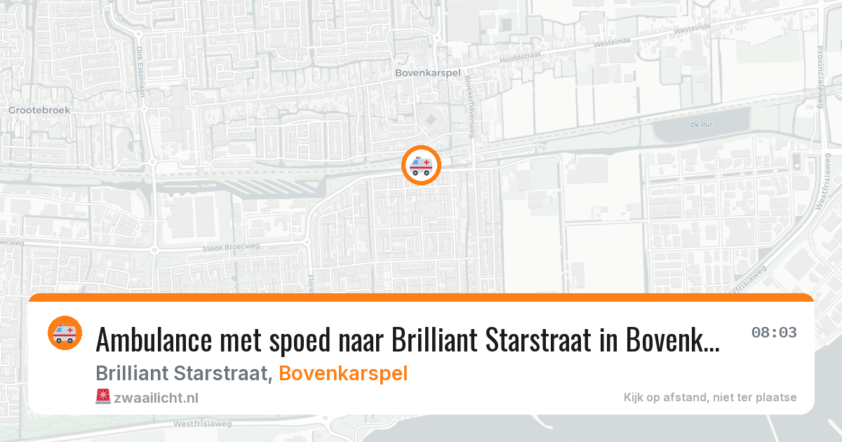Ambulance met spoed naar Brilliant Starstraat in Bovenkarspel — 6 mei 2026