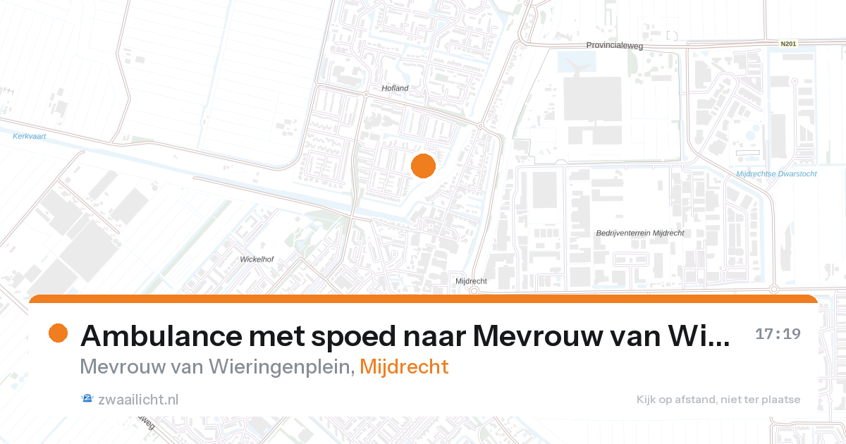 Ambulance met spoed naar Mevrouw van Wieringenplein in Mijdrecht — 27 aug 2026