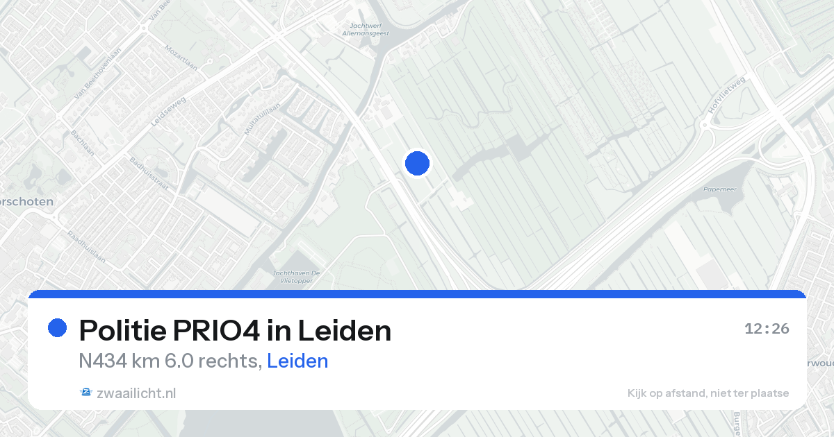Politie PRIO4 in Leiden — 18 aug 2026 | 🚨 Zwaailicht.nl