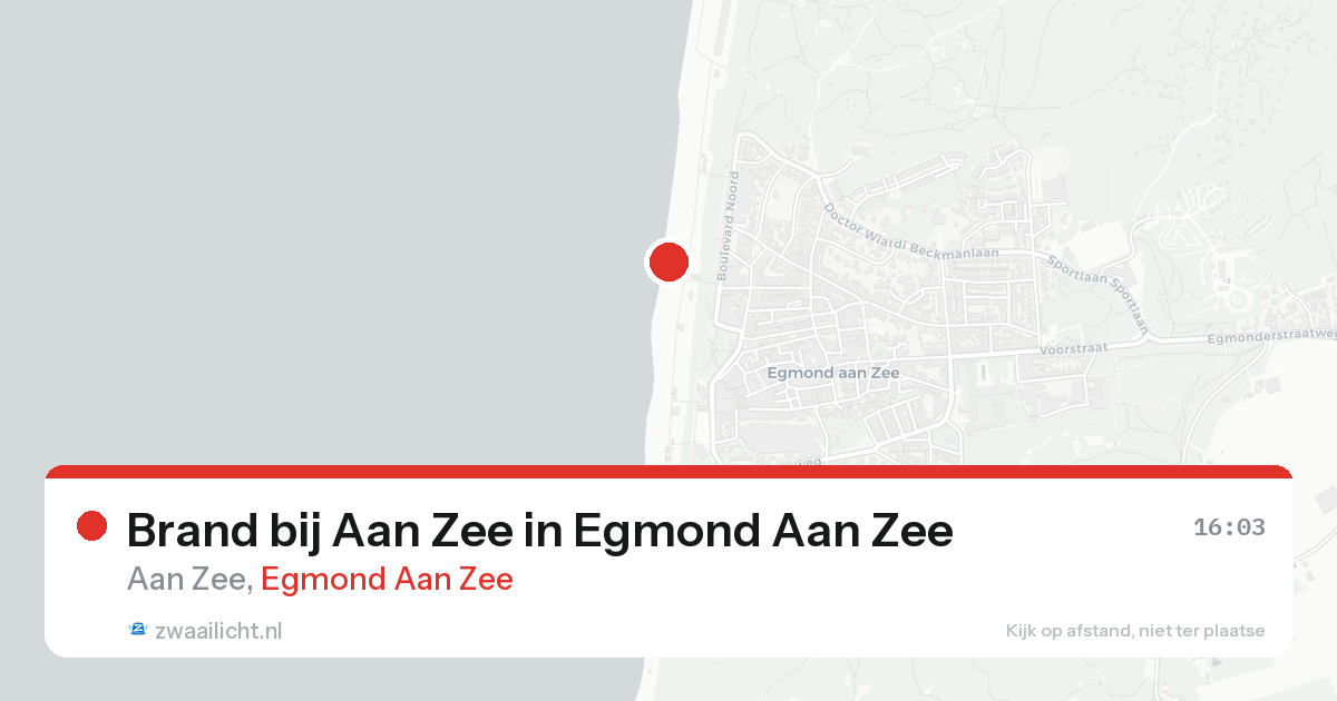 Brand bij Aan Zee in Egmond Aan Zee — 20 aug 2026