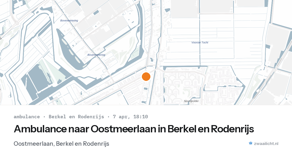 Ambulance naar Oostmeerlaan in Berkel en Rodenrijs — 7 apr 2026