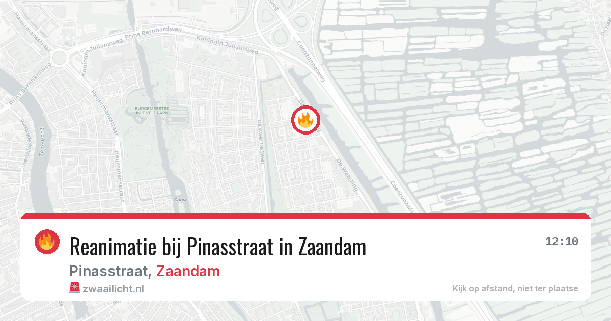 Reanimatie bij Pinasstraat in Zaandam — 21 jun 2026