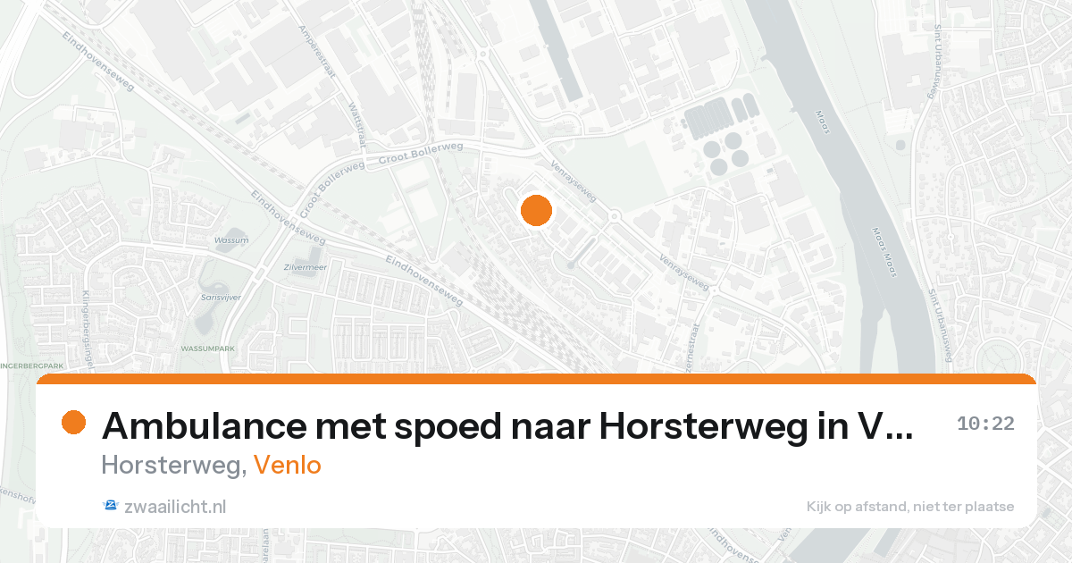 Ambulance met spoed naar Horsterweg in Venlo — 17 aug 2026