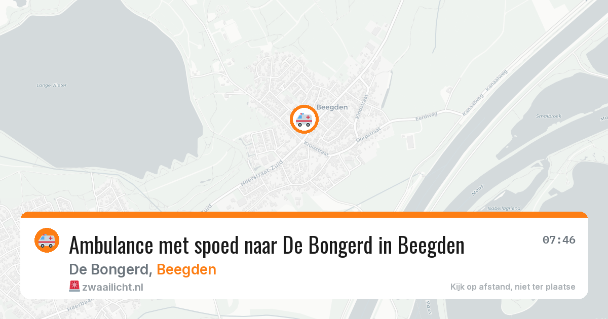 Ambulance met spoed naar De Bongerd in Beegden — 29 jun 2026