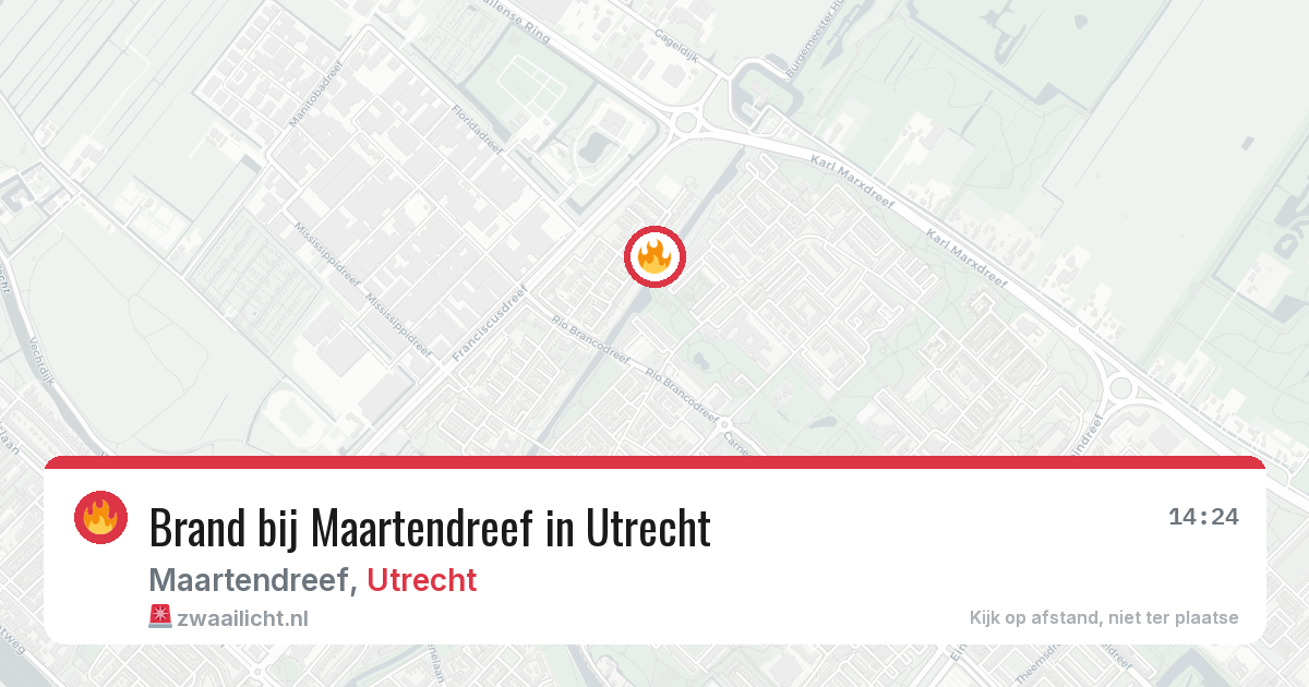 Brand bij Maartendreef in Utrecht — 7 jul 2026