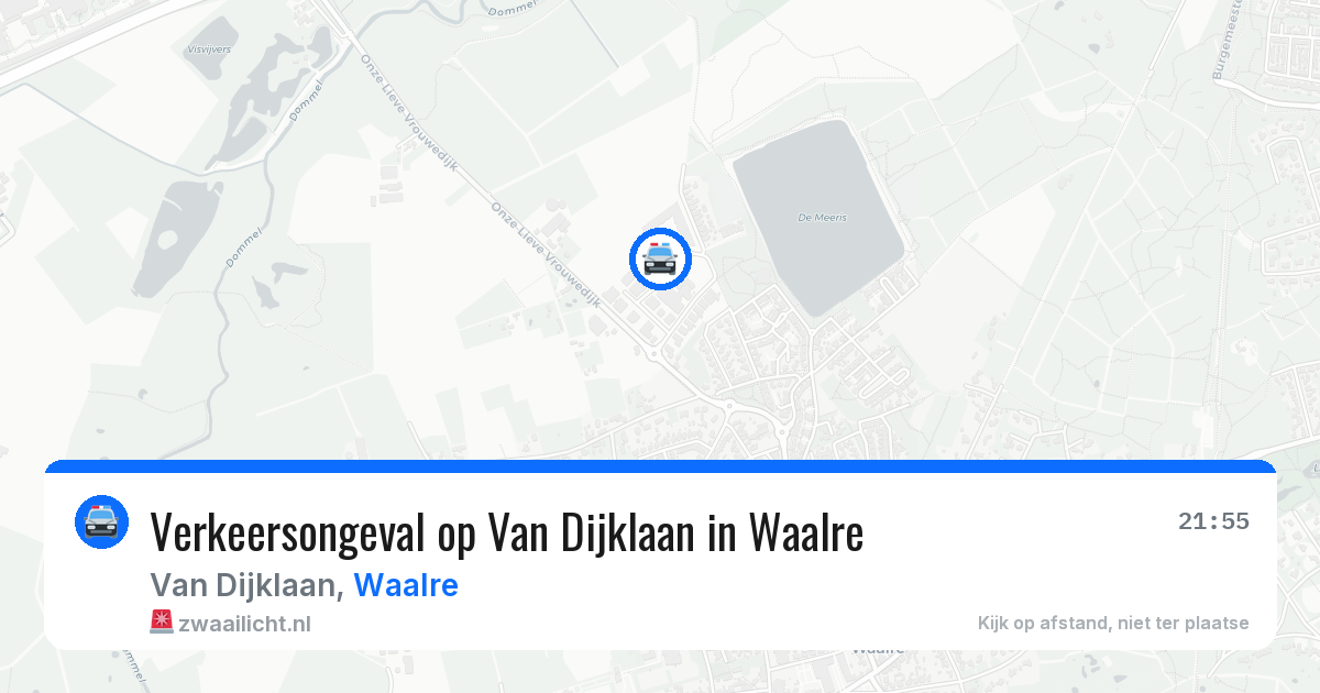 Verkeersongeval op Van Dijklaan in Waalre — 24 jul 2026