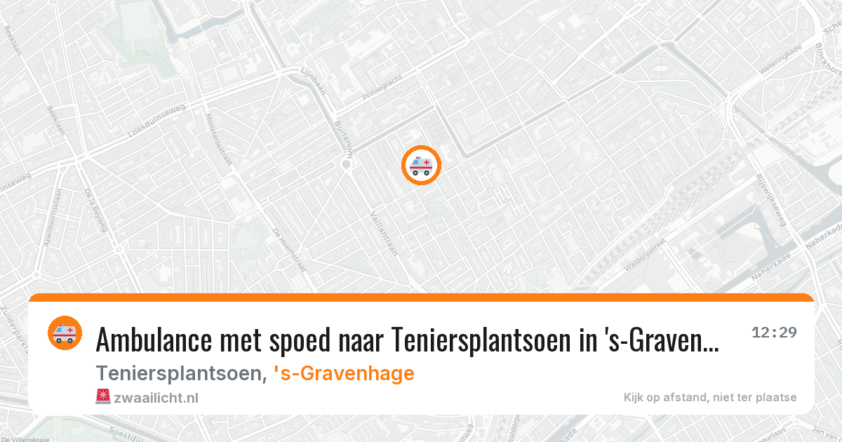 Ambulance met spoed naar Teniersplantsoen in 's-Gravenhage — 30 mei 2026