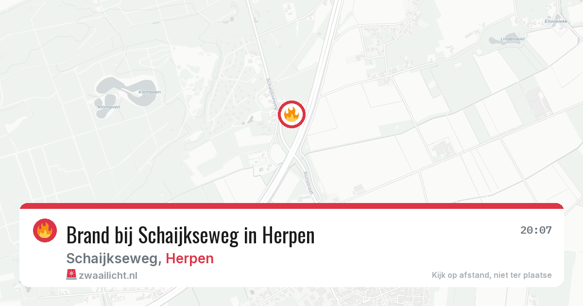 Brand bij Schaijkseweg in Herpen — 23 apr 2026