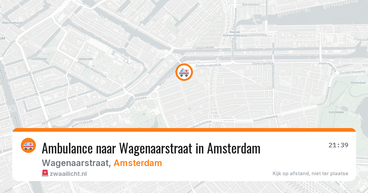 Ambulance naar Wagenaarstraat in Amsterdam — 21 mei 2026