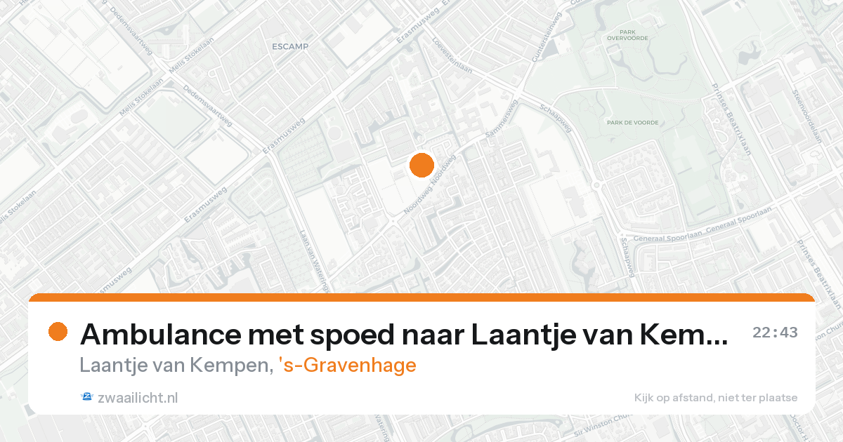 Ambulance met spoed naar Laantje van Kempen in 's-Gravenhage — 15 aug 2026