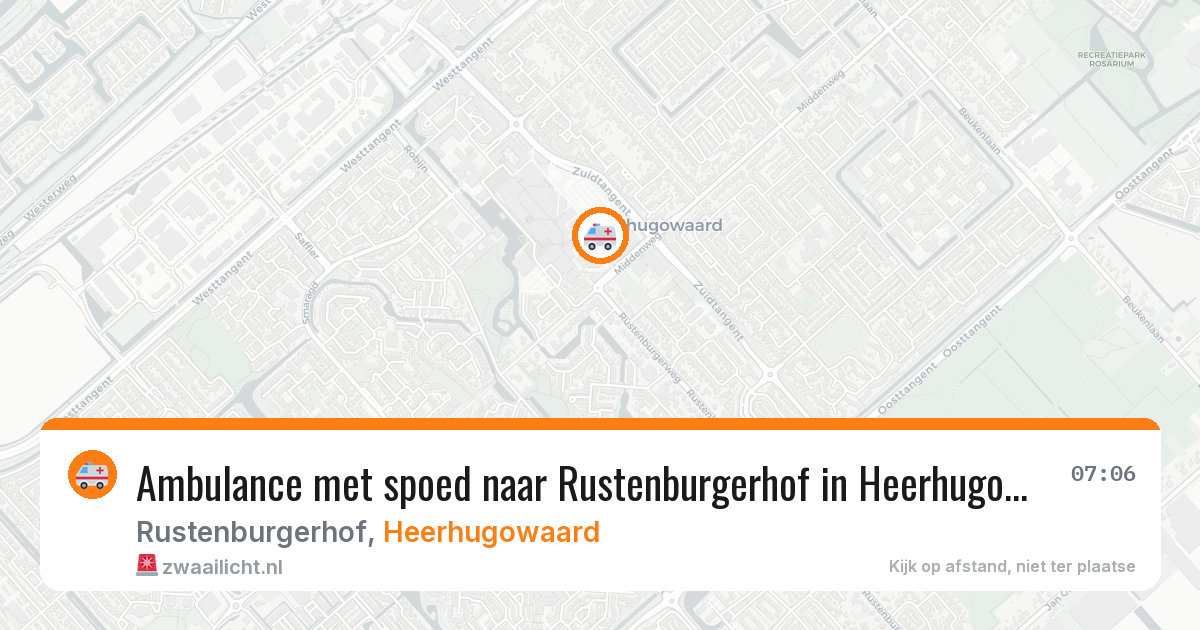 Ambulance met spoed naar Rustenburgerhof in Heerhugowaard — 1 jun 2026