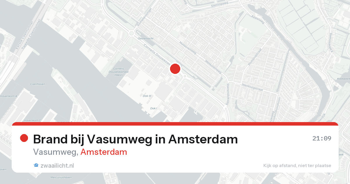 Brand bij Vasumweg in Amsterdam — 23 aug 2026