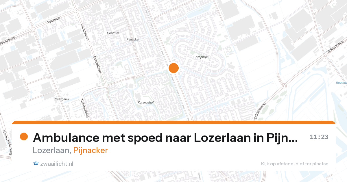 Ambulance met spoed naar Lozerlaan in Pijnacker — 11 mrt 2026
