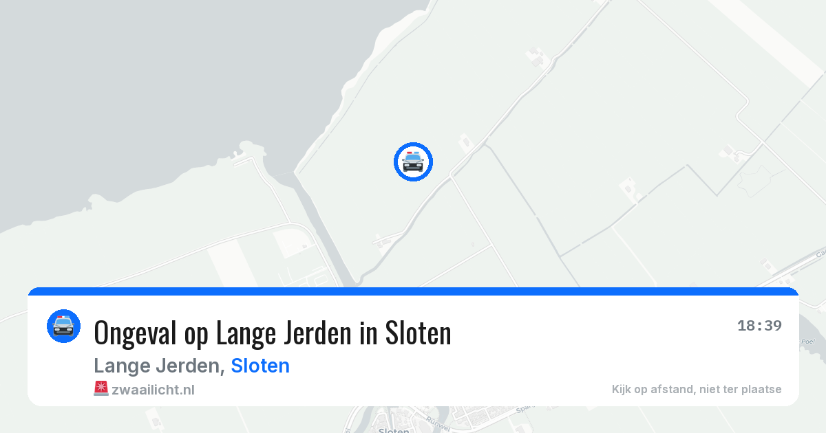 Ongeval op Lange Jerden in Sloten — 29 jun 2026