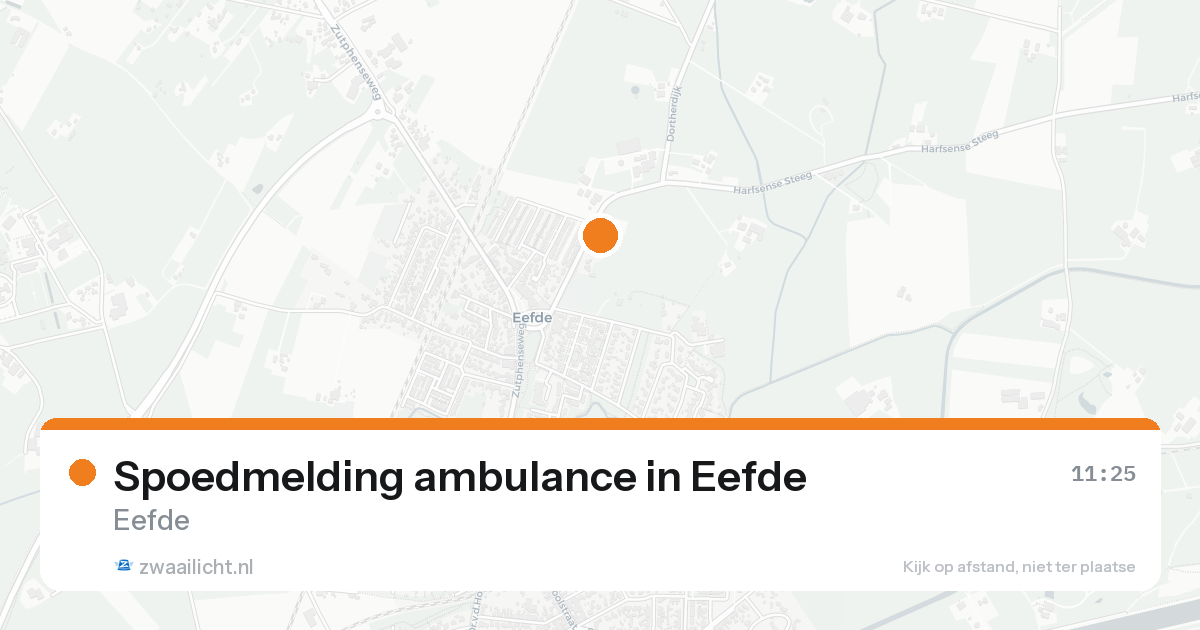 Spoedmelding ambulance in Eefde — 24 aug 2026