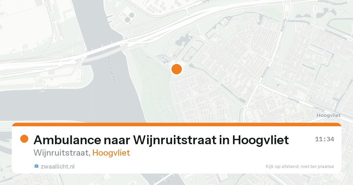 Ambulance naar Wijnruitstraat in Hoogvliet — 13 jul 2026