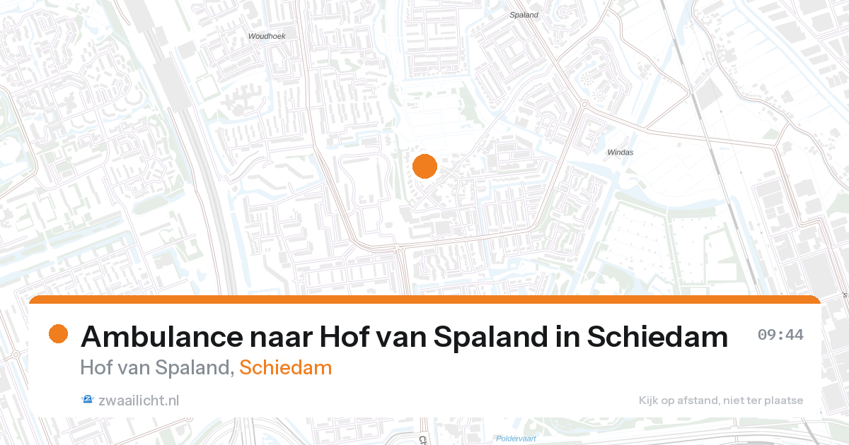 Ambulance naar Hof van Spaland in Schiedam — 28 aug 2026