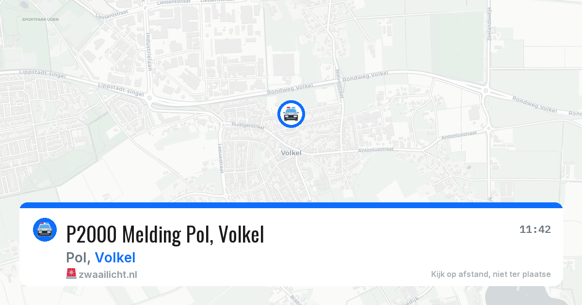 P2000 Melding Pol, Volkel — 3 aug 2026