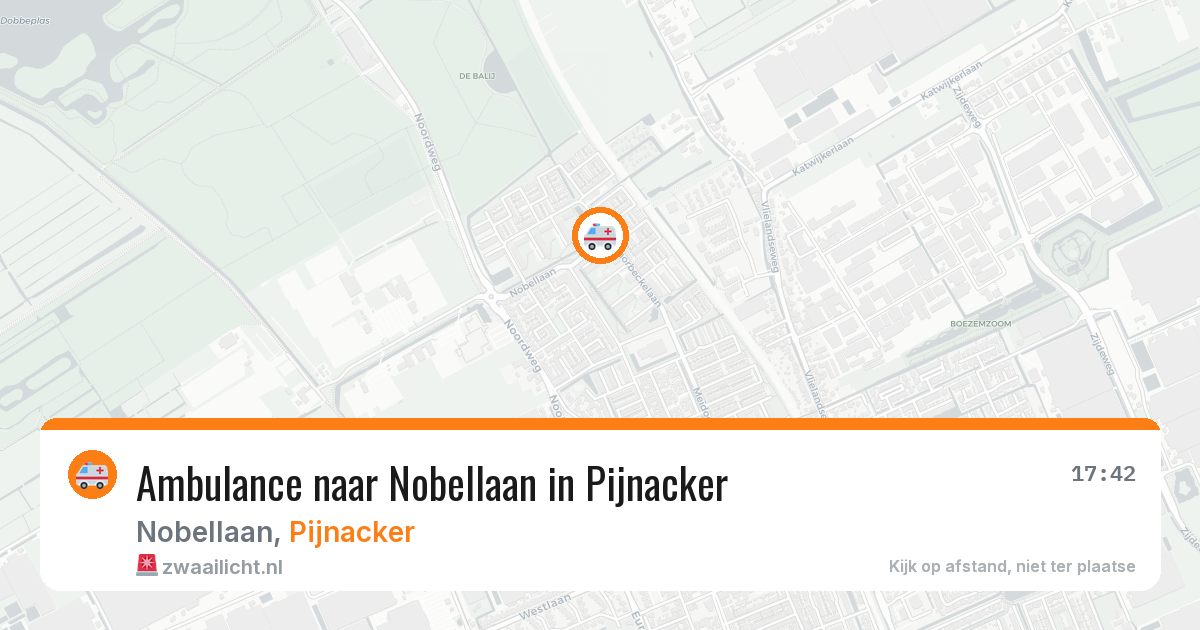 Ambulance naar Nobellaan in Pijnacker — 28 mrt 2026