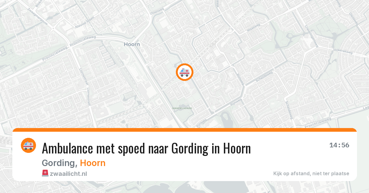 Ambulance met spoed naar Gording in Hoorn — 16 mrt 2026
