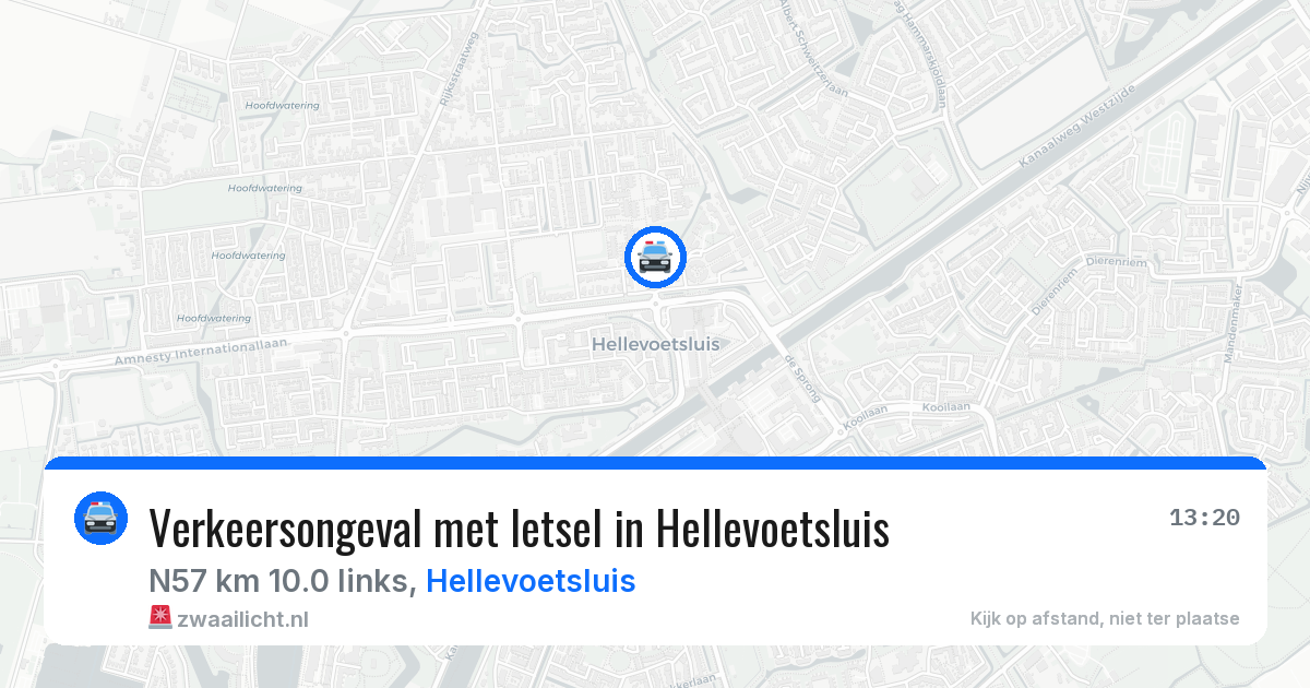 Verkeersongeval met letsel in Hellevoetsluis — 14 mei 2026