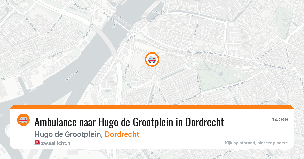 Ambulance naar Hugo de Grootplein in Dordrecht — 19 mrt 2026