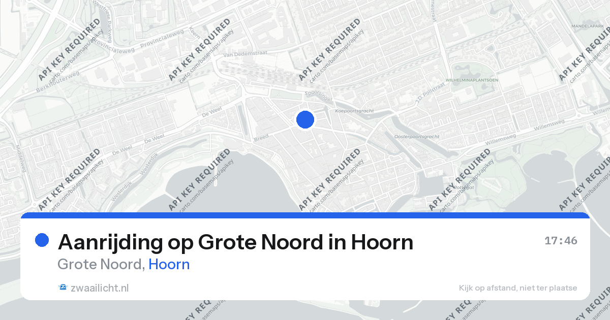 Aanrijding op Grote Noord in Hoorn — 26 aug 2026